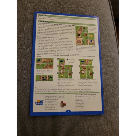 Carcassonne | Game Guide Rule Book | Official Replacement Game Piece - Picture 3 of 5